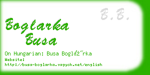 boglarka busa business card